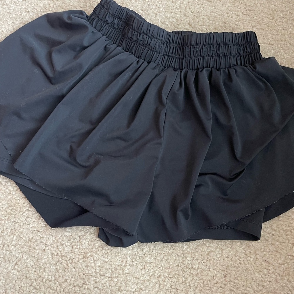 SHEIN Black Butterfly Athletic Shorts - Picture 2 of 5